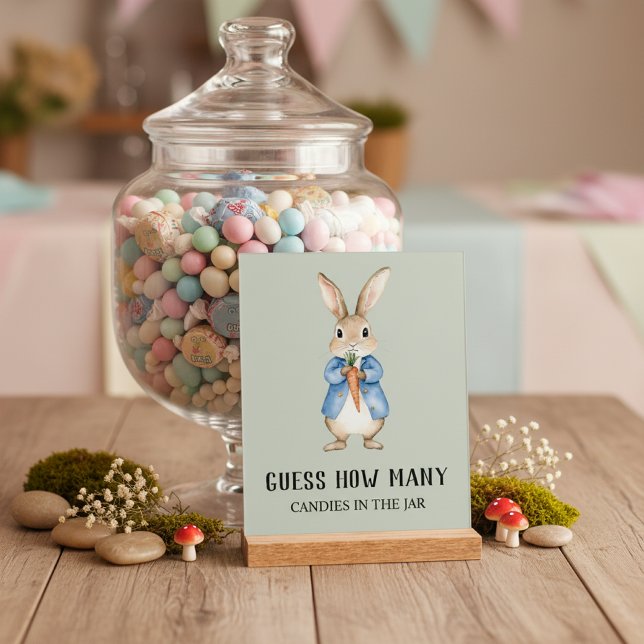 Señal Acrílica Peter Rabbit “Guess How Many” Baby Shower Game (Subido por el creador)