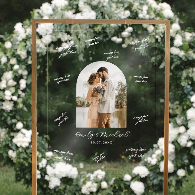 Señal Acrílica Photo Wedding Guest Signature Message Board (Subido por el creador)