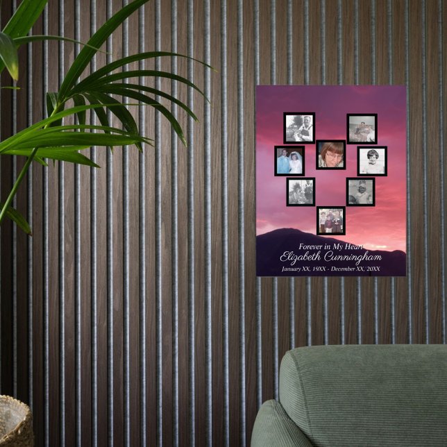 Señal Acrílica Pink Clouds at Sunset Photo Collage Heart   (Subido por el creador)