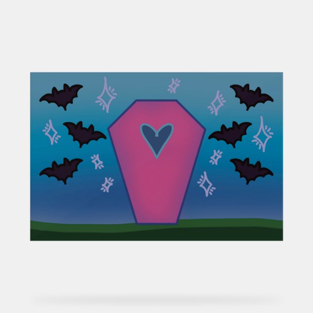 Señal Acrílica Pink Coffin Acrylic Sign (Anverso)