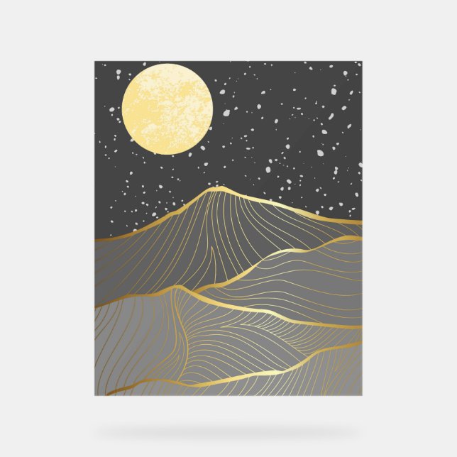 Señal Acrílica Pintura de montaña premium (Anverso)