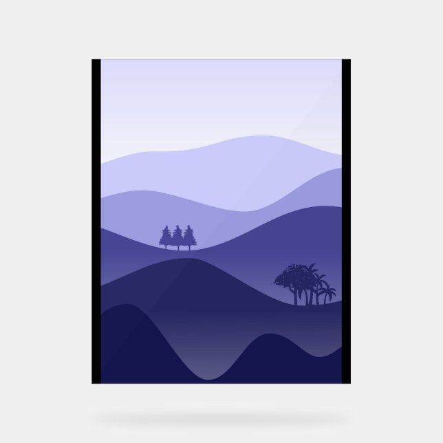 Señal Acrílica Pintura de montaña premium (Anverso)