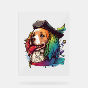 Señal Acrílica Pirata de perro de Golden Retriever