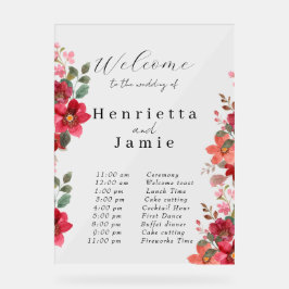 Señal Acrílica Placa de firma de bienvenida