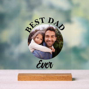 Señal Acrílica Plantilla de fotografía personalizada de Best Dad