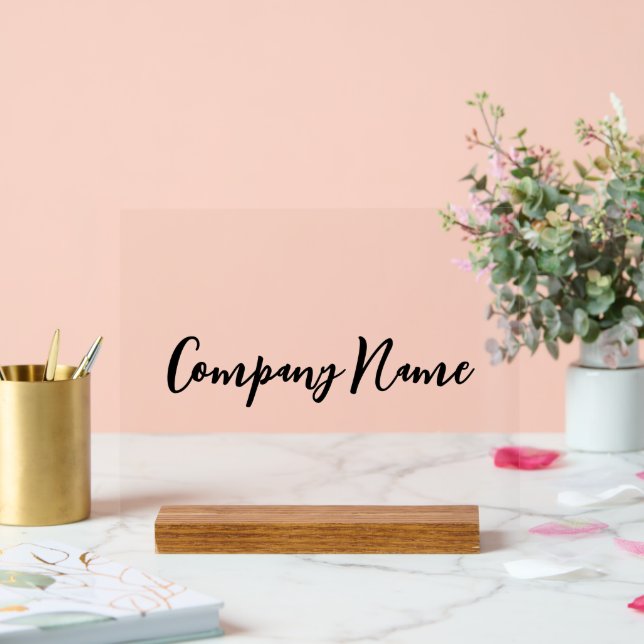 Señal Acrílica Plantilla de texto de nombre de empresa comercial (Boda)