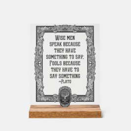 Señal Acrílica Plato Wise Speak