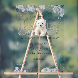 Señal Acrílica Podemos Esperar El Invierno Con Bebé