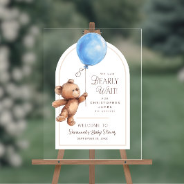 Señal Acrílica Podemos esperar la bienvenida de Baby Shower