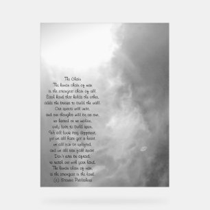Señal Acrílica POEMA DE Rótulo acrílico EN DISEÑO FOTOGRAFÍA