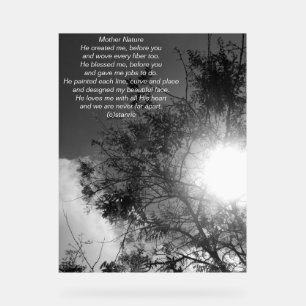 Señal Acrílica POEMA DE Rótulo acrílico EN DISEÑO FOTOGRAFÍA