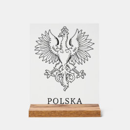 Señal Acrílica Poland's White Eagle Contemporary State Emblem 
