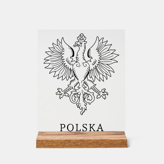 Señal Acrílica Poland's White Eagle Contemporary State Emblem  (Anverso)