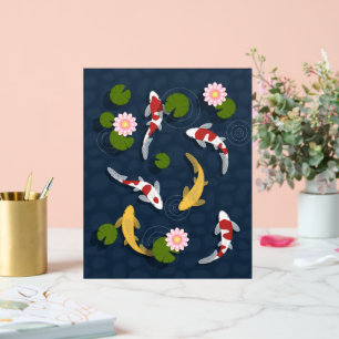 Señal Acrílica Pond Koi Fish