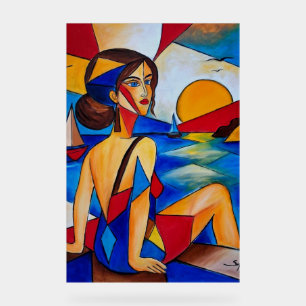Señal Acrílica Por el Mar - Pintura Cubista