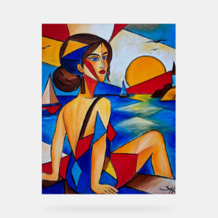 Señal Acrílica Por el Mar - Pintura Cubista
