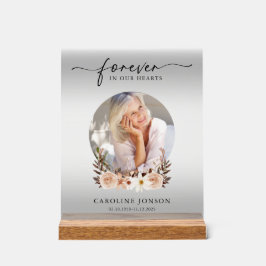 Señal Acrílica Por siempre en nuestro funeral de corazón