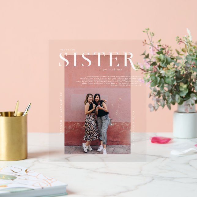 Señal Acrílica Portada de la revista | Regalo Para Las Hermanas F (Boda)