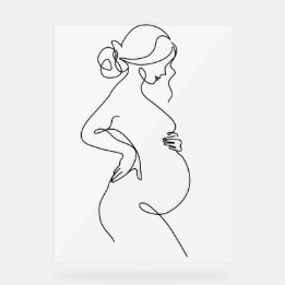 Señal Acrílica Poster de dibujo de líneas Minimalistas abstractas