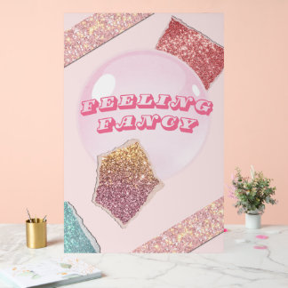Señal Acrílica Poster de Fiesta Rosa Fancy