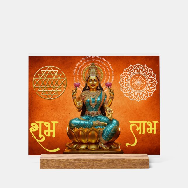 Señal Acrílica Poster tradicional de Laxmi Mata (Anverso)