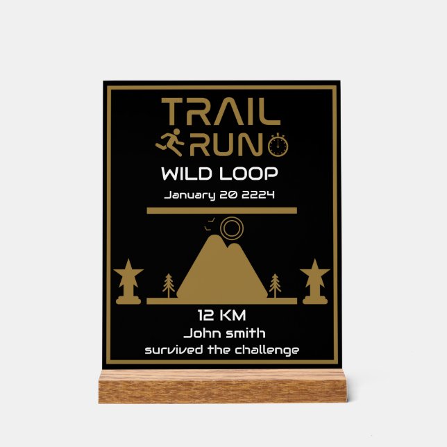 Señal Acrílica Premio a la competencia de Trail Run (Anverso)