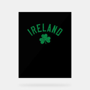 Señal Acrílica Prin verde angustiado por el mal texto de Irlanda
