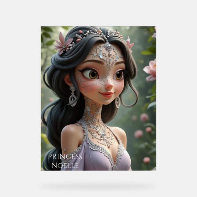 Señal Acrílica Princesa Noelle: Gracia Encantada (Anverso)