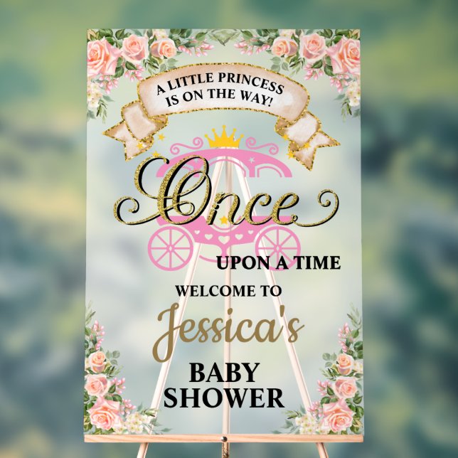 Señal Acrílica Princess Carriage Once Upon A Time Chica Baby (Neutral )