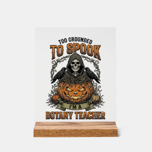 Señal Acrílica Profesor de Botánica de Halloween Grabado Antiguo