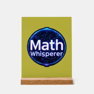 Señal Acrílica Profesor de Matemáticas Susurrador de Matemáticas