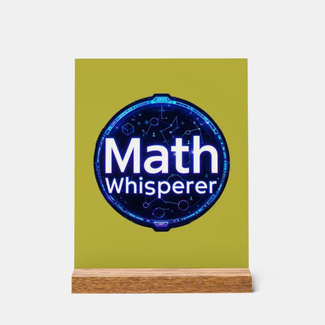Señal Acrílica Profesor de Matemáticas Susurrador de Matemáticas (Anverso)