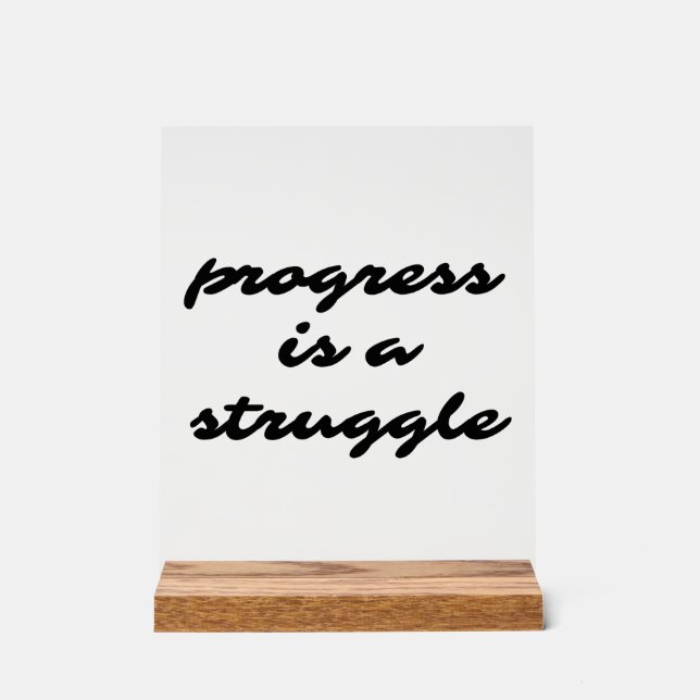 Señal Acrílica Progreso Rótulo acrílico (Anverso)