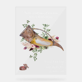 Señal Acrílica Promete nuestro amor | Elegante bienvenida Boda Vi