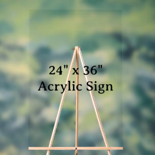Señal Acrílica Promoción de Marca Simple 24" x 36"