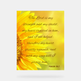 Señal Acrílica Psalm 28:7 Acrylic Sign - "The Lord is...