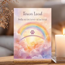 Puente Arcoíris Acuarela Memorial para Mascotas