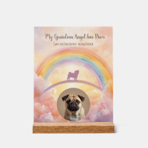 Pug Rainbow Bridge Memorial Acrylic Sign Pet Loss