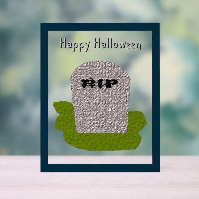 Señal Acrílica QEPD Personalizado Tombstone (Neutral )