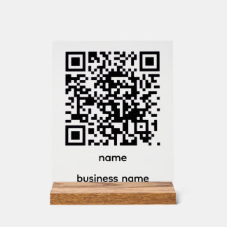 Señal Acrílica QR Code Acrylic Sign
