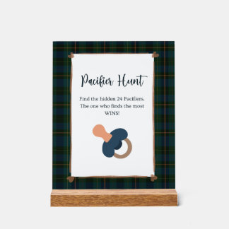 Señal Acrílica Ralph Lauren Inspired Baby Shower Game Sign