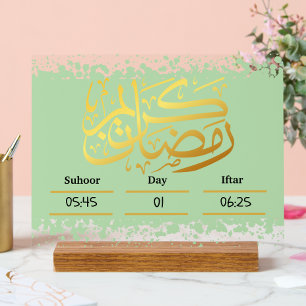 Señal Acrílica Ramadan Kareem Calender Decorativo
