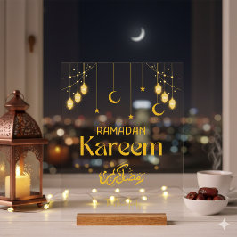 Señal Acrílica Ramadan Kareem Personalized Acrylic Sign Minimal