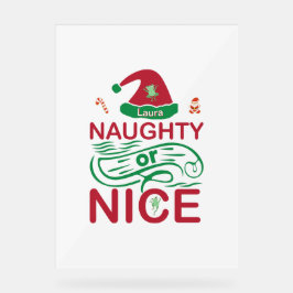 Señal Acrílica Ranas Navidades traviesas o bellas con Santa Desig