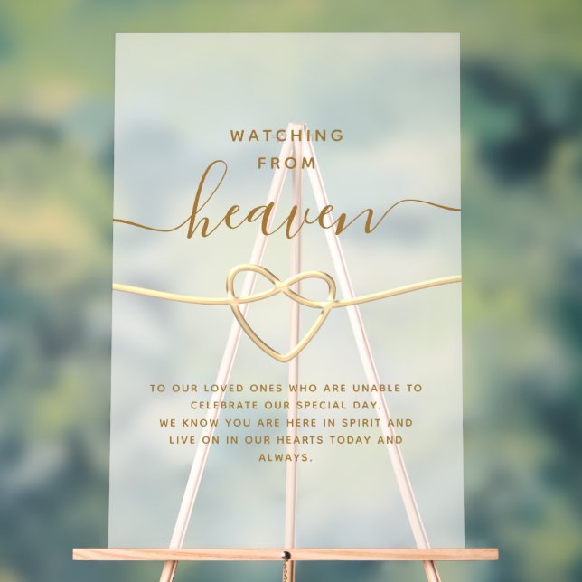 Señal Acrílica Recuerdo de Boda desde el Cielo (Neutral )