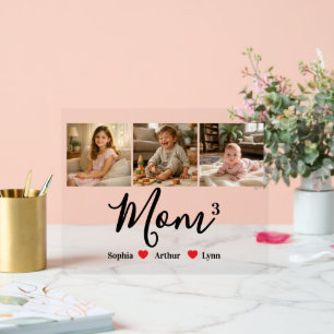 Señal Acrílica Recuerdo Minimalista Moderno para Mamá con Foto y