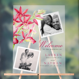 Señal Acrílica Red Phaiocalanthe jeworchid acuarcolor boda