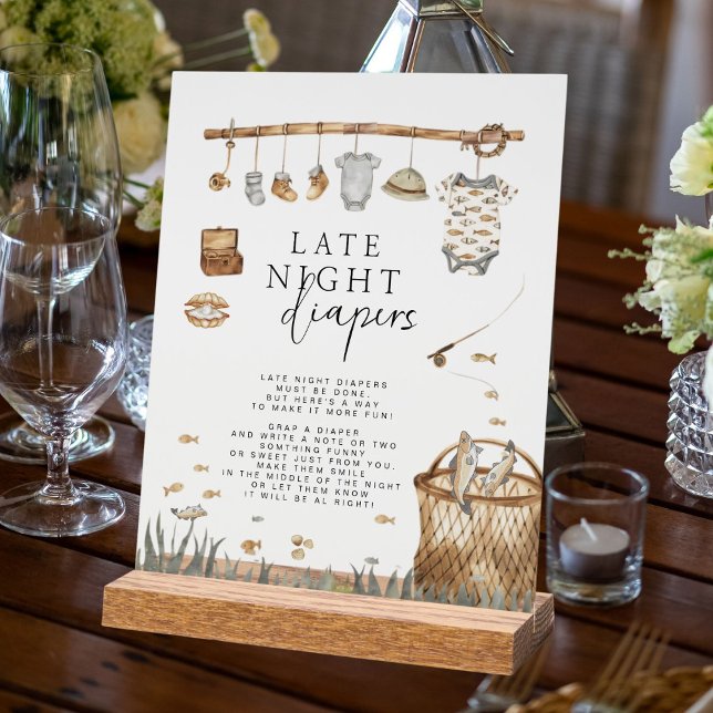 Señal Acrílica Reel Fun Fishing Late Night Diapers Rústico Rótulo (Subido por el creador)