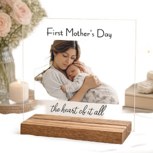 Señal Acrílica Regalo Acrílico de Foto del Primer Día de la Madre