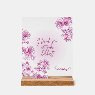 Señal Acrílica regalo de acrílico púrpura